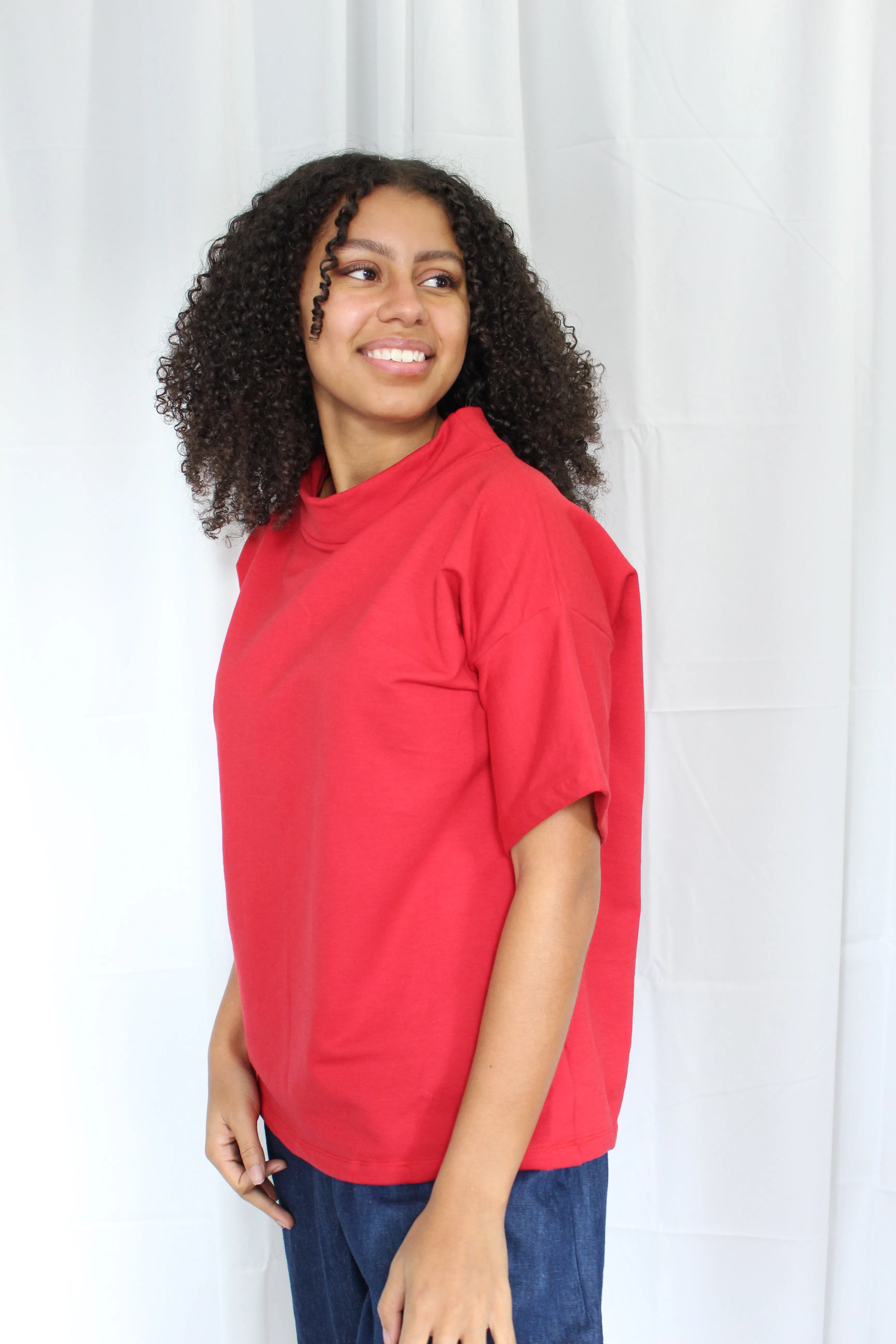 Red Soft Comfort Lounge Top sold by Oge Ajibe product image thumbnail 3