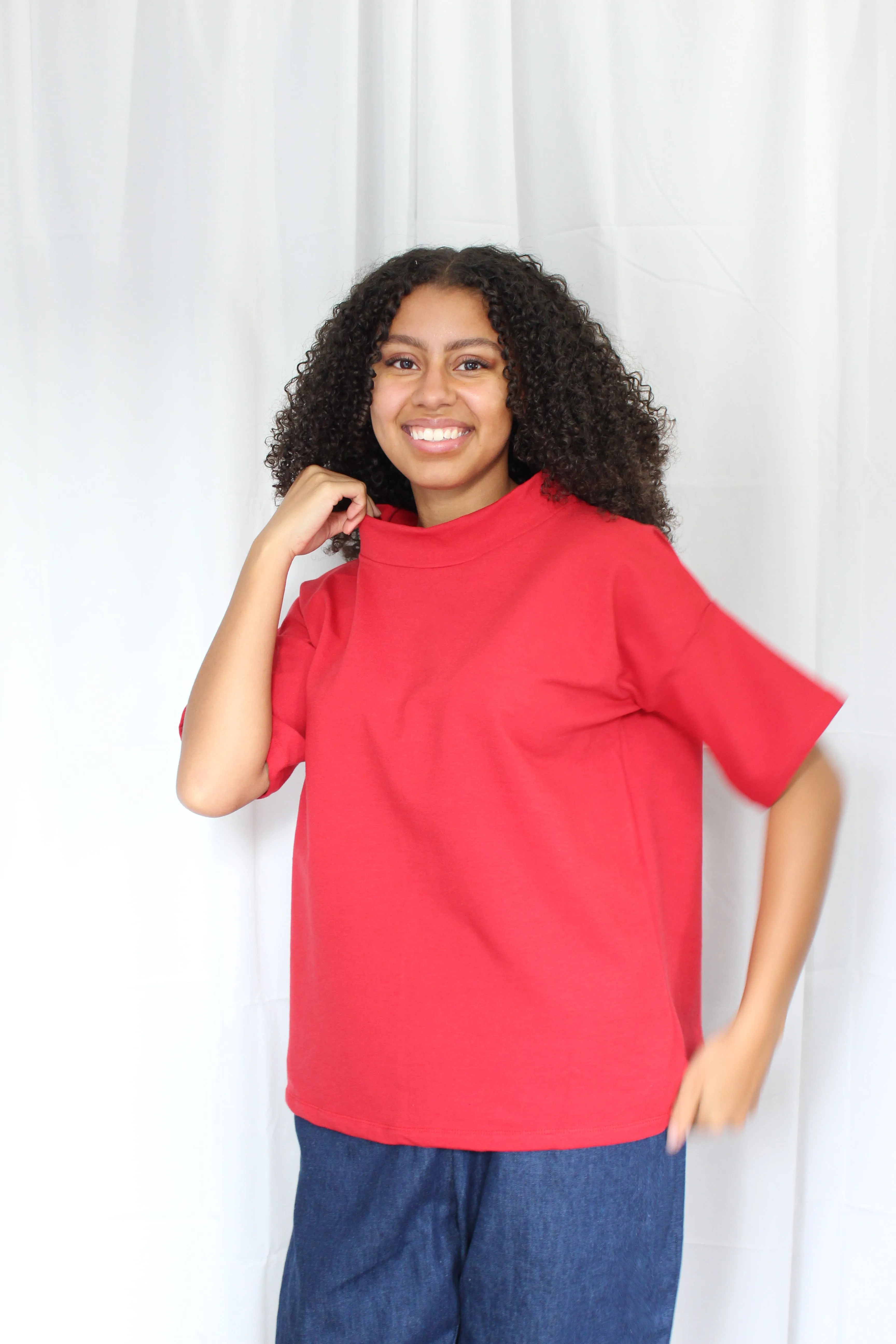 Red Soft Comfort Lounge Top sold by Oge Ajibe product image thumbnail 5