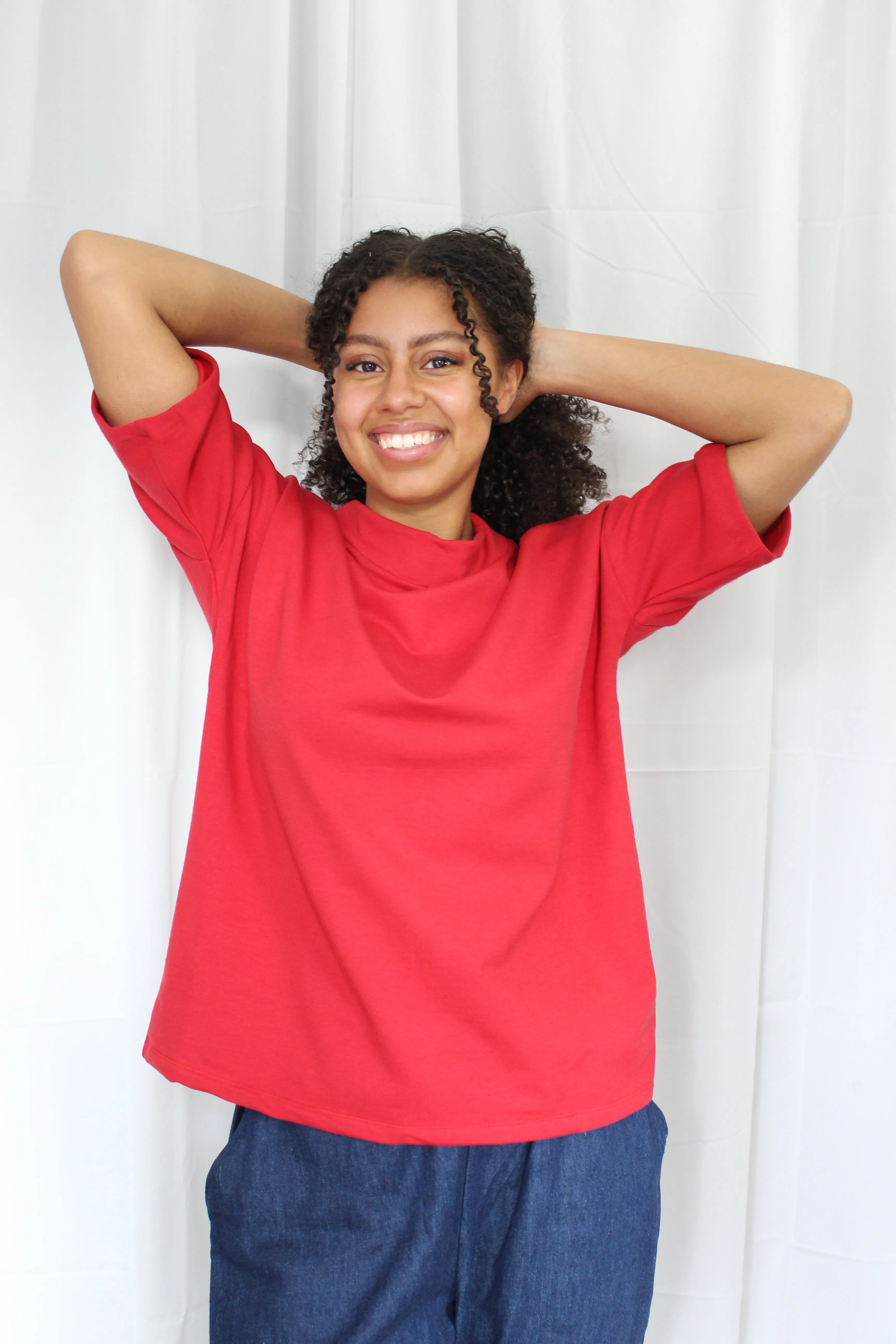 Red Soft Comfort Lounge Top sold by Oge Ajibe product image thumbnail 2