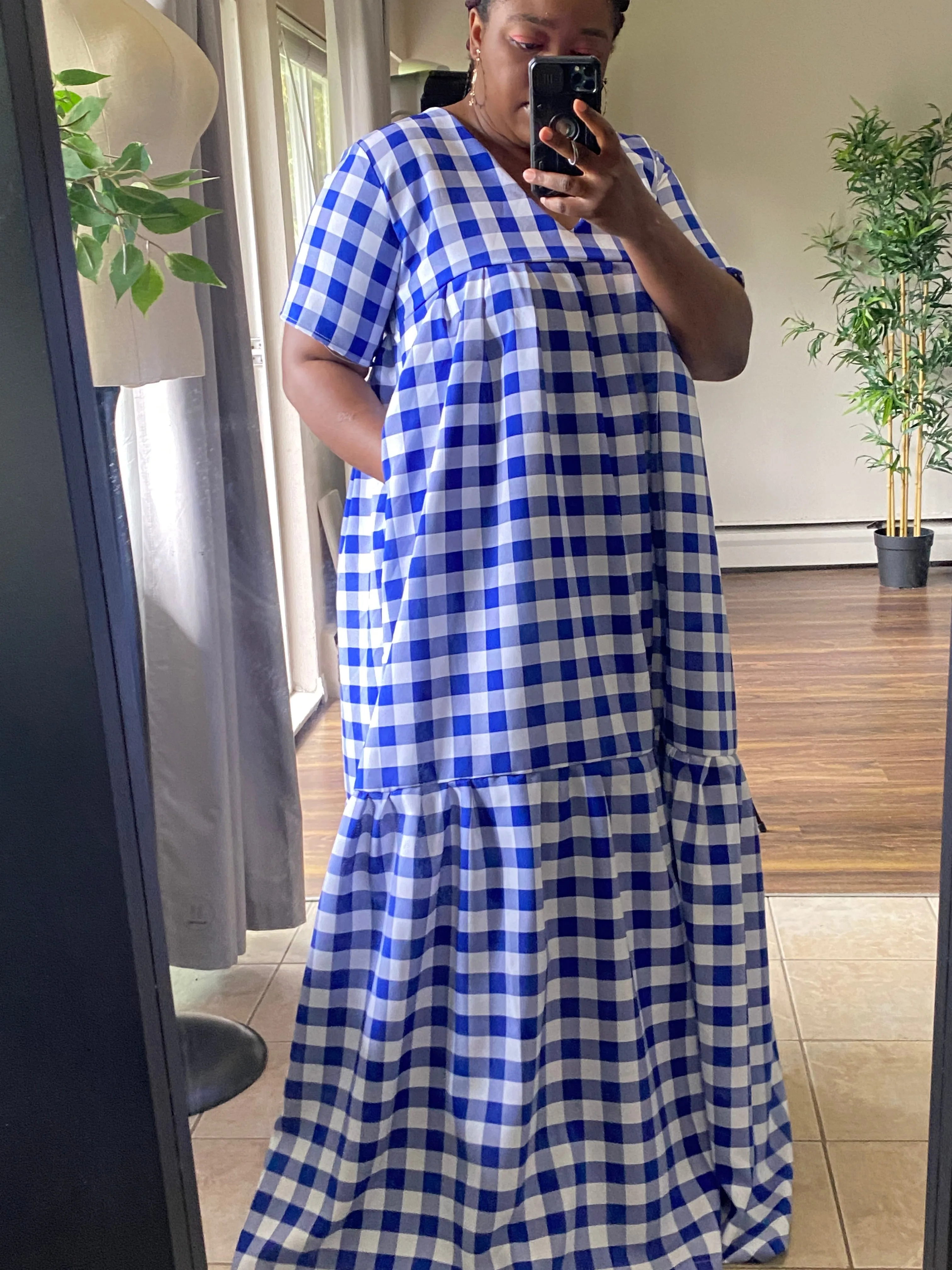 Blue Maxi Breezy Dress (L) sold by Oge Ajibe product image thumbnail 4