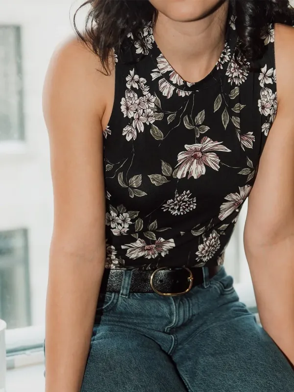 Camisole à Col Rond et Bretelles Larges Ecovero™ -  Symphonie sold by Oraki