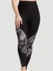 Legging Contrastant Imprimé Taille Haute Ecomove - Mystère sold by Oraki