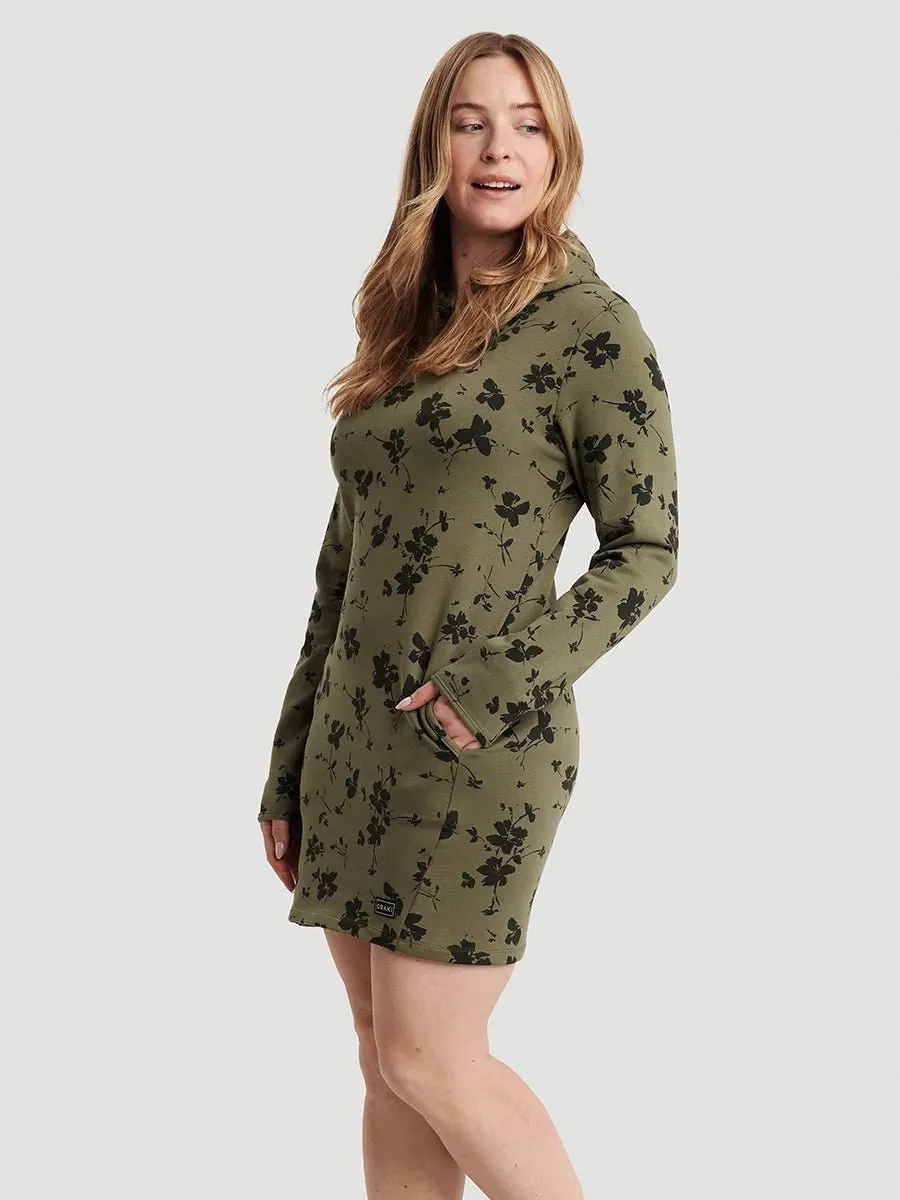 Robe à Capuchon French Terry Souplesse - Flore Kaki sold by Oraki product image thumbnail 4