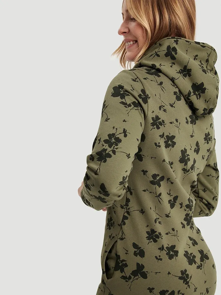 Robe à Capuchon French Terry Souplesse - Flore Kaki sold by Oraki product image thumbnail 2