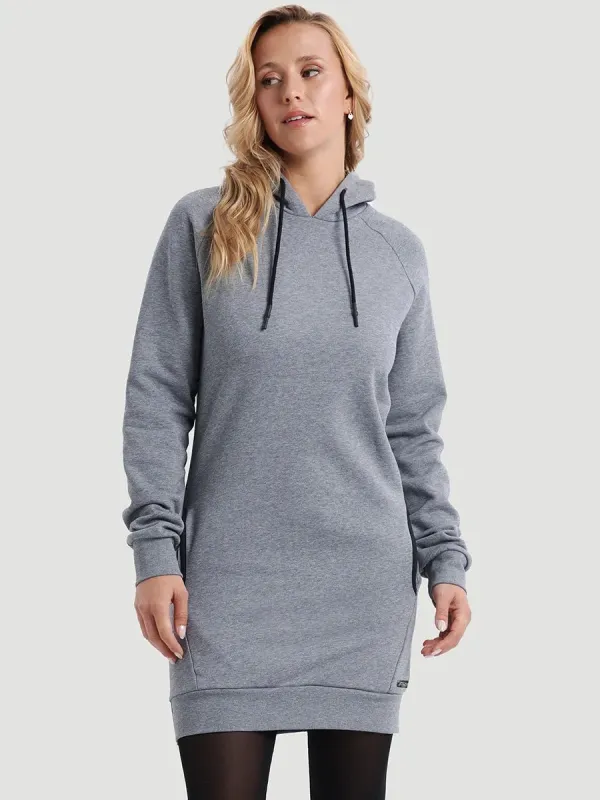 Hoodie Dress - Gris Foncé Chiné sold by Oraki