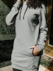 Hoodie Dress - Gris Foncé Chiné sold by Oraki