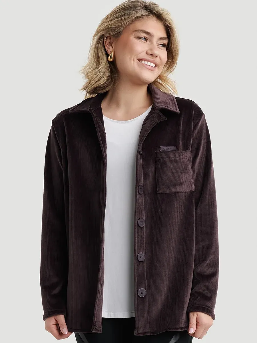 Surchemise Longue en Velours Côtelé - Prune au Chocolat sold by Oraki product image thumbnail 4