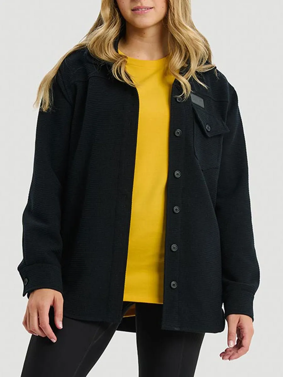 Surchemise Longue Texturée - Noir sold by Oraki