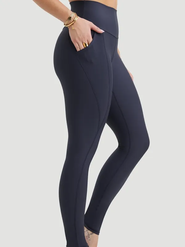 Legging Taille Haute avec Poches Ecomove - Océan sold by Oraki