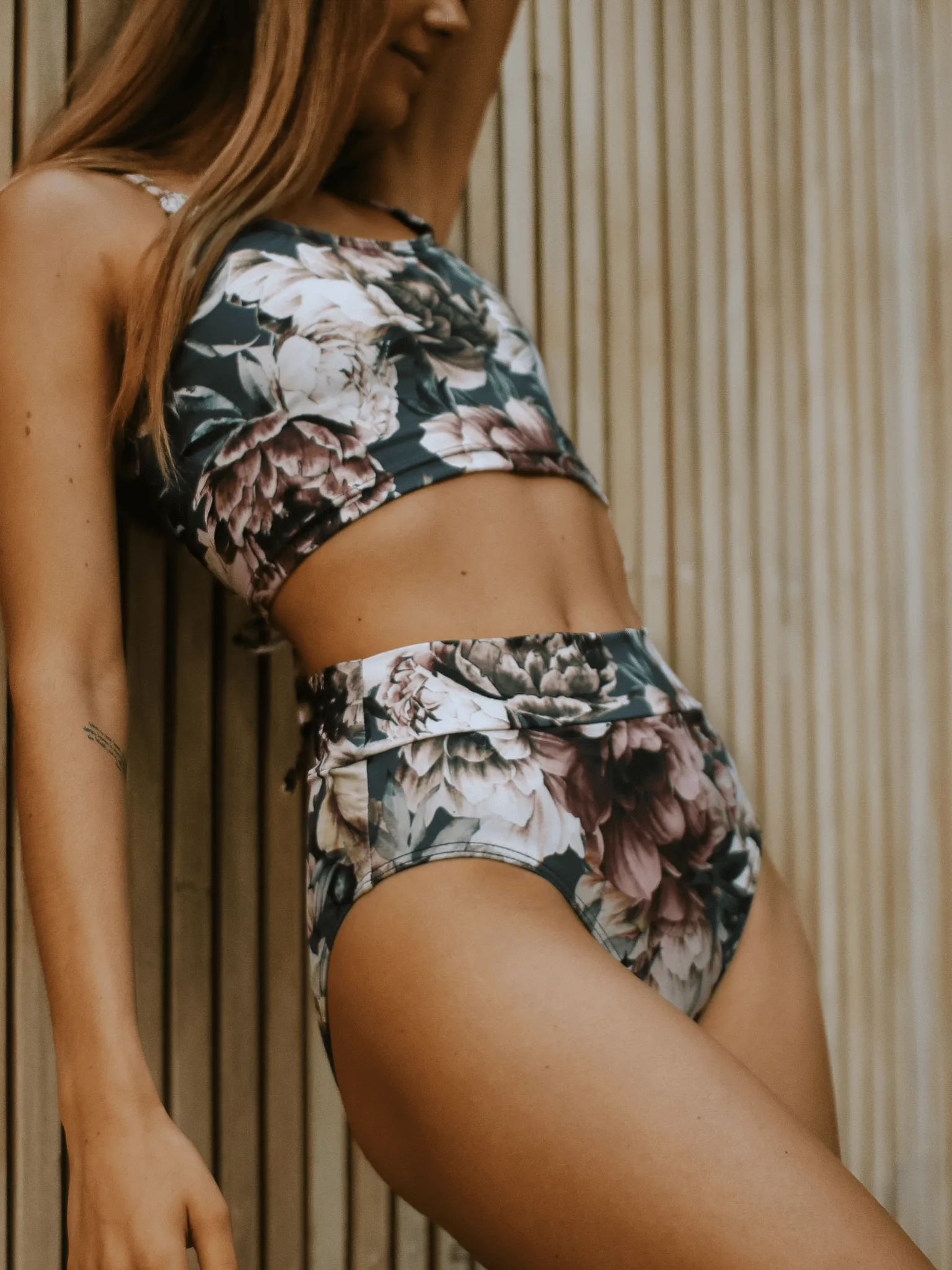 Bas de Bikini Taille Haute Classique – Romantica Rose Brown sold by Oraki product image thumbnail 4