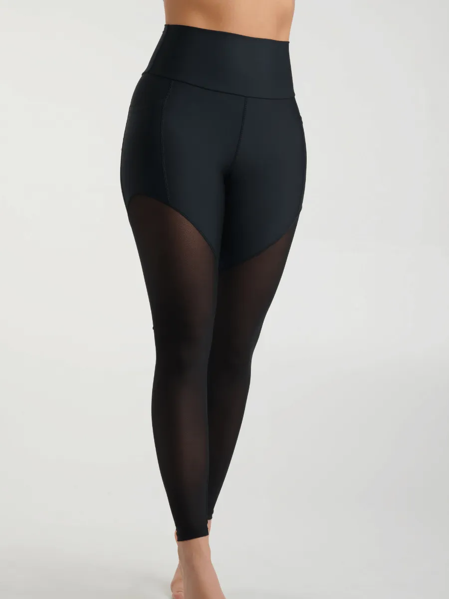 Legging Taille Haute avec Poches Ecomove Mesh - Noir sold by Oraki product image thumbnail 3