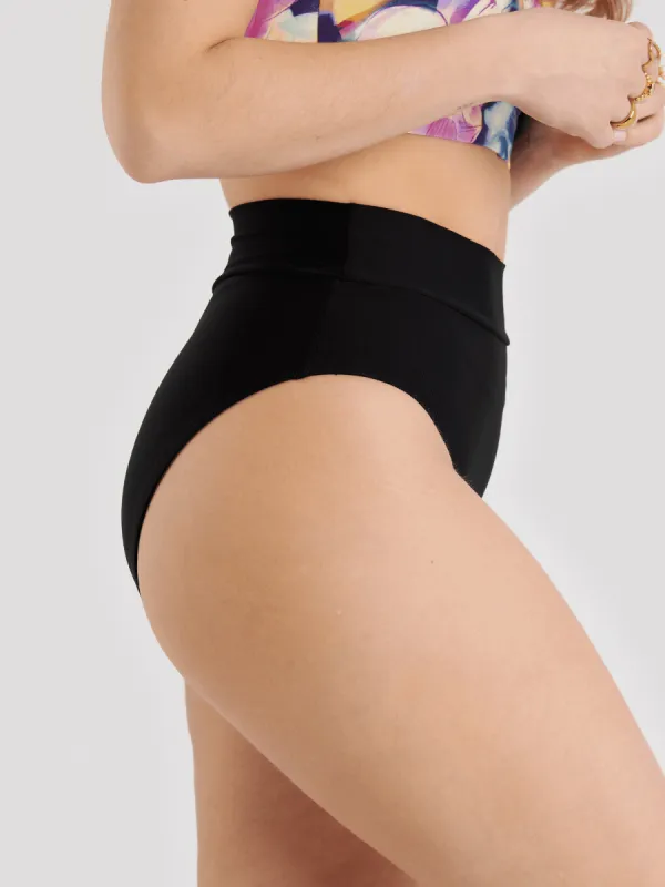 Bas de Bikini Taille Haute Classique - Noir sold by Oraki
