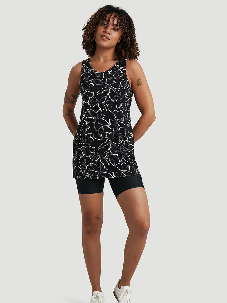 Tunique Sans Manches avec Col en V - Fleurs de Minuit sold by Oraki product image thumbnail 2