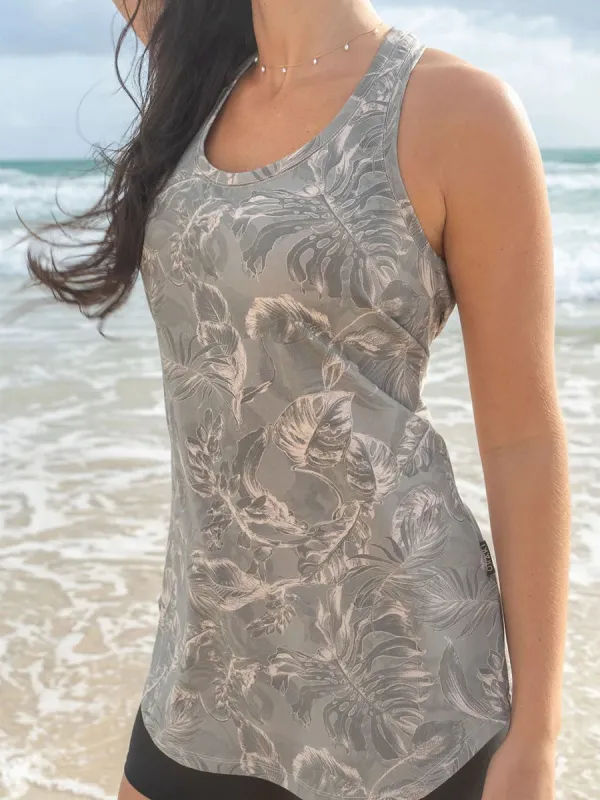 Camisole Longue à Dos Nageur - Foliage sold by Oraki