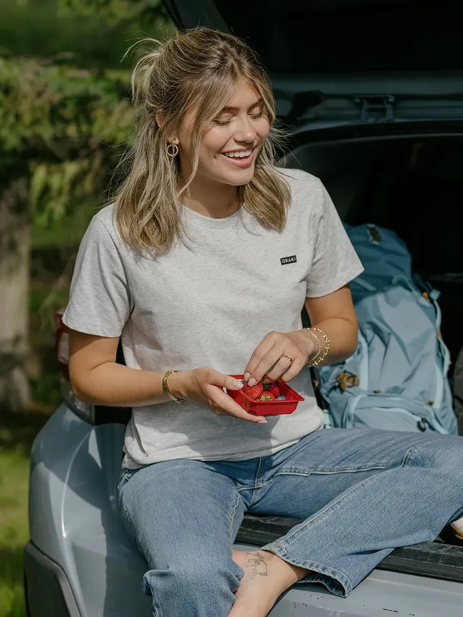 T-Shirt basic jersey fluide - Gris pâle chiné sold by Oraki product image thumbnail 2