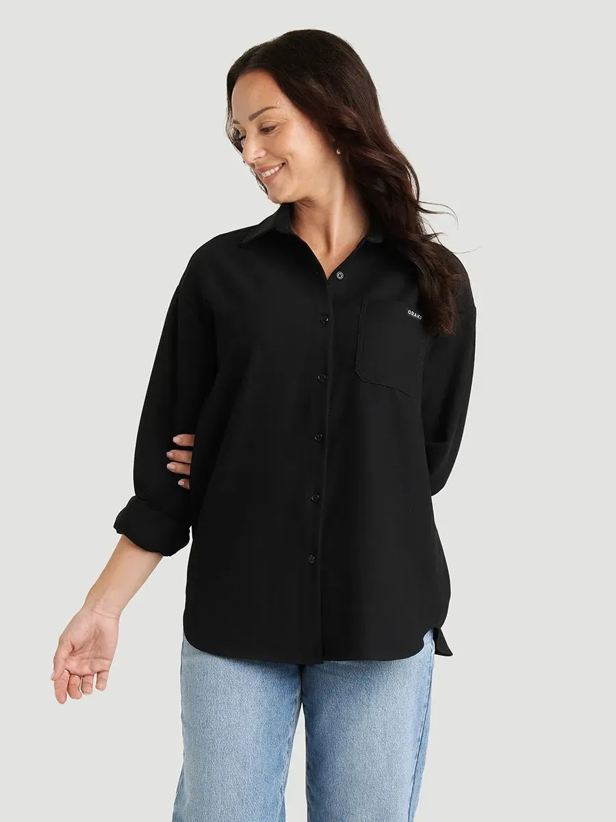 Chemise longue flowy très ample - Noir sold by Oraki product image thumbnail 2