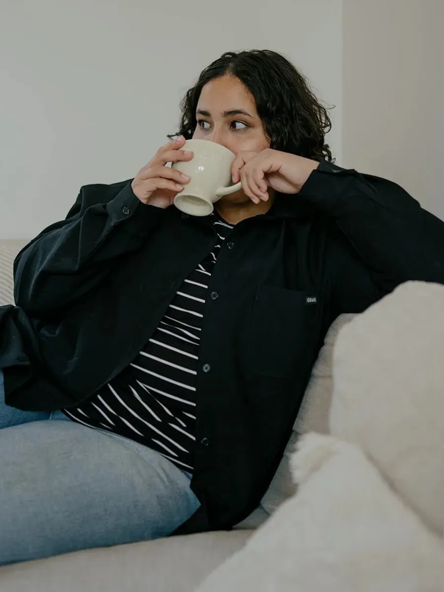 Chemise longue flowy très ample - Noir sold by Oraki product image thumbnail 4