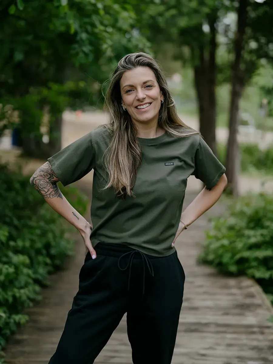 T-shirt everyday jersey fluide - Kaki foncé sold by Oraki product image thumbnail 4