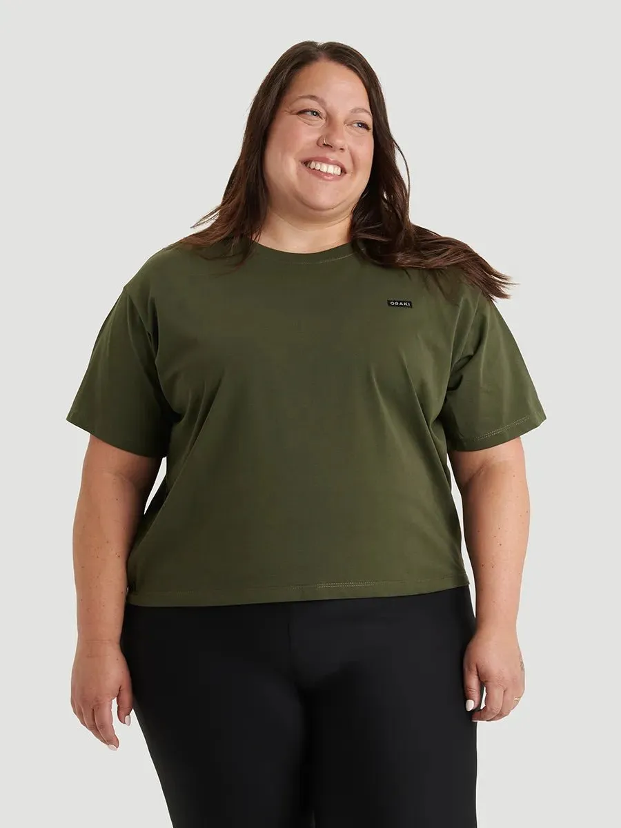 T-shirt everyday jersey fluide - Kaki foncé sold by Oraki product image thumbnail 3