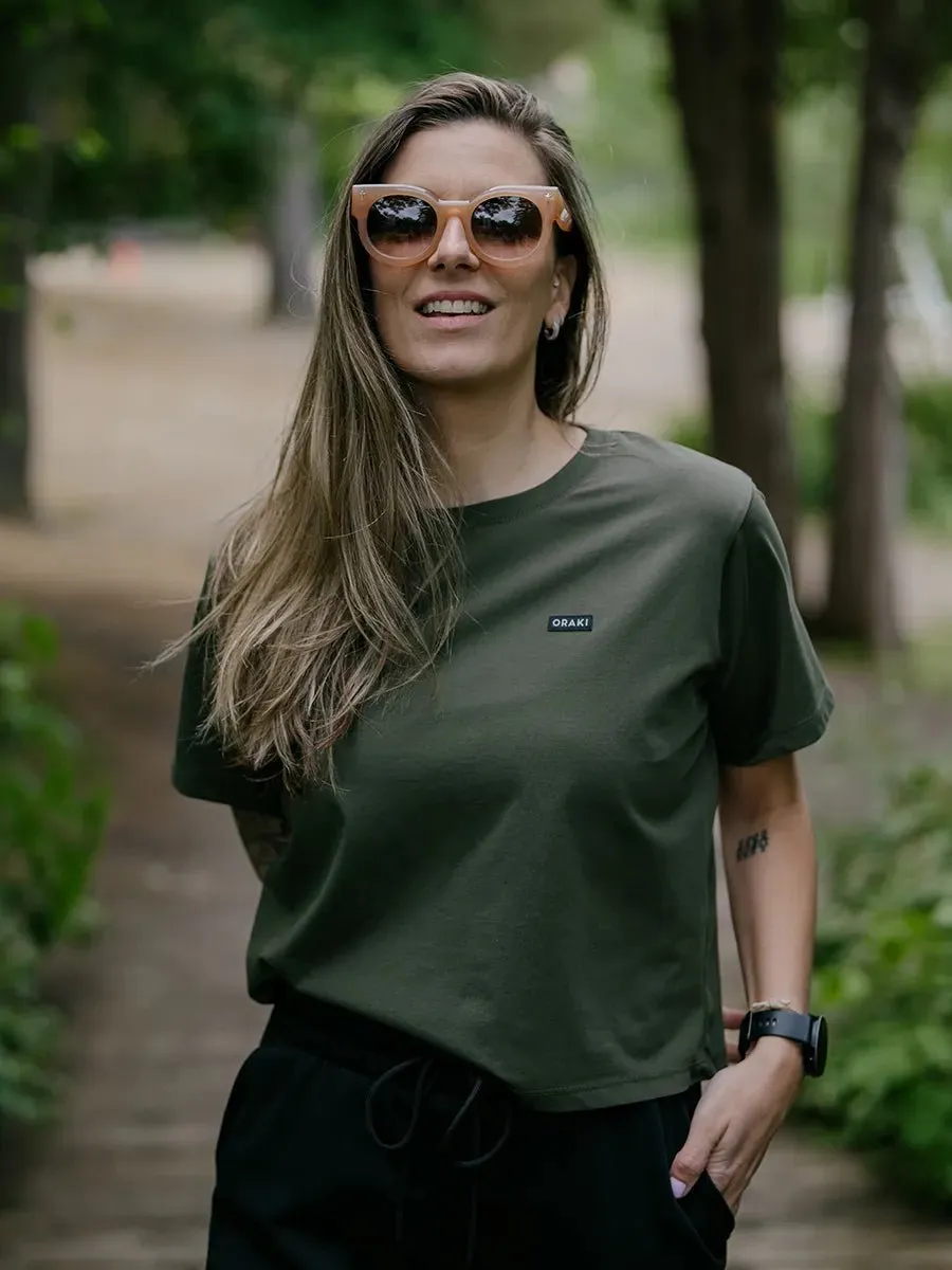 T-shirt everyday jersey fluide - Kaki foncé sold by Oraki