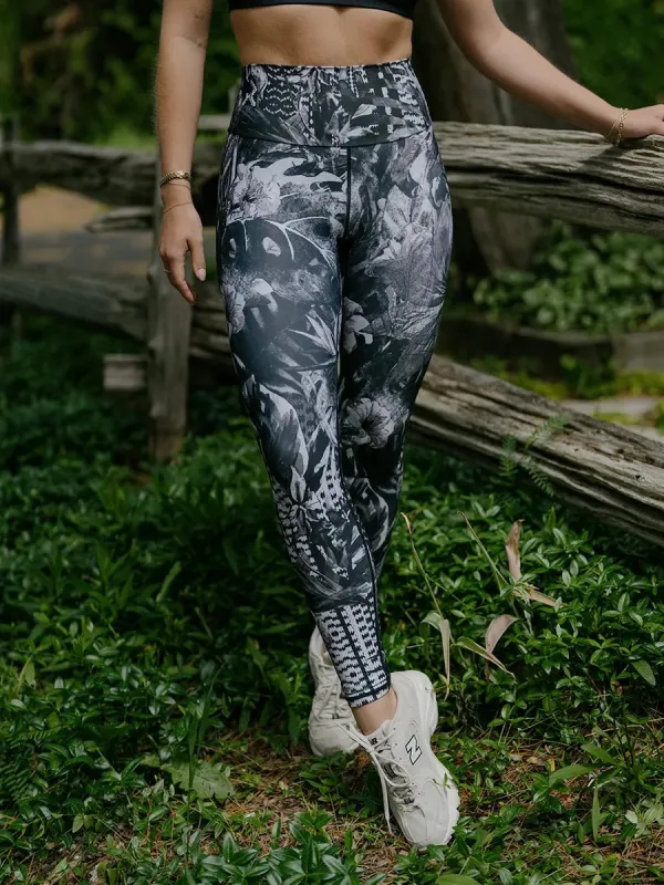 Legging Classique Taille Haute Ecomove - Jungle Black sold by Oraki