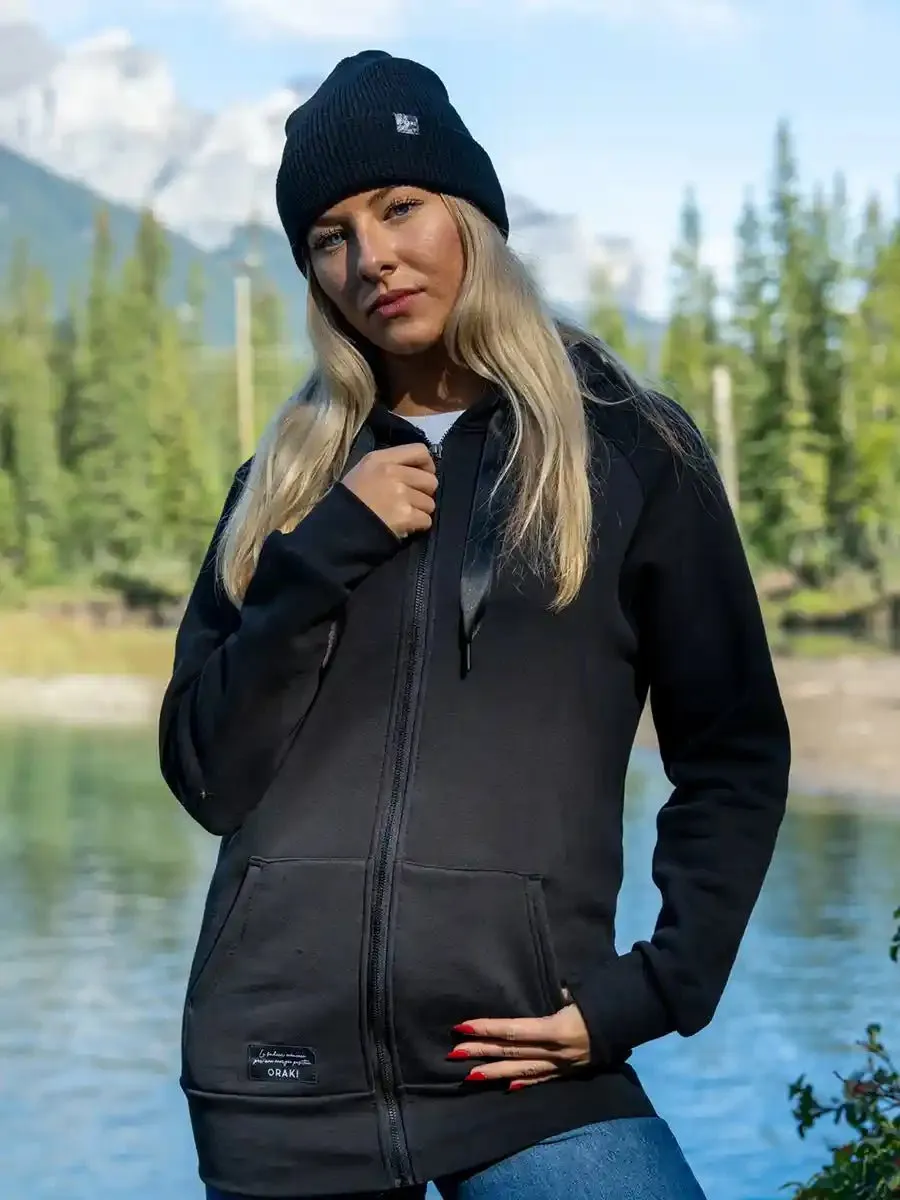 Veste zip-up cloud à capuchon - Noir sold by Oraki product image thumbnail 2