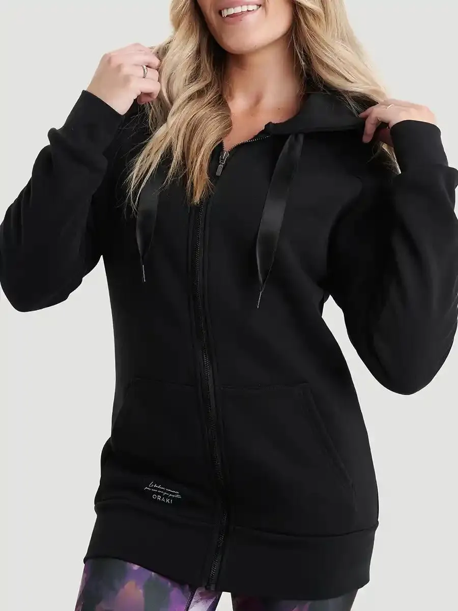 Veste zip-up cloud à capuchon - Noir sold by Oraki