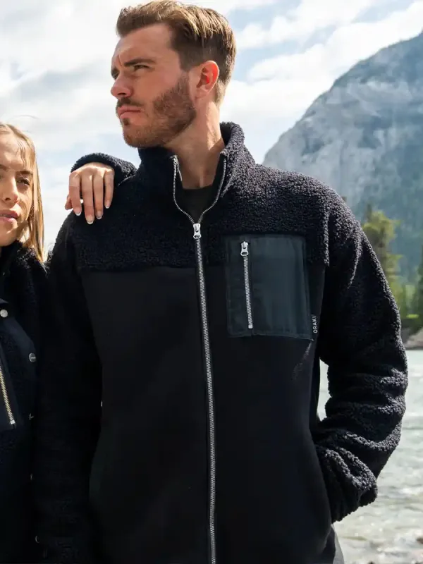 Veste polaire sherpa Homme - Noir sold by Oraki