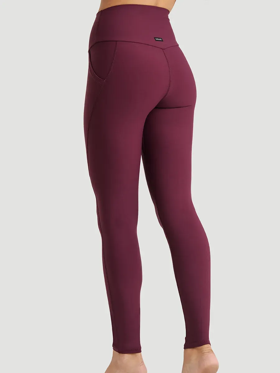 Legging taille haute avec poches Ecocurve - Cerise foncée sold by Oraki product image thumbnail 3