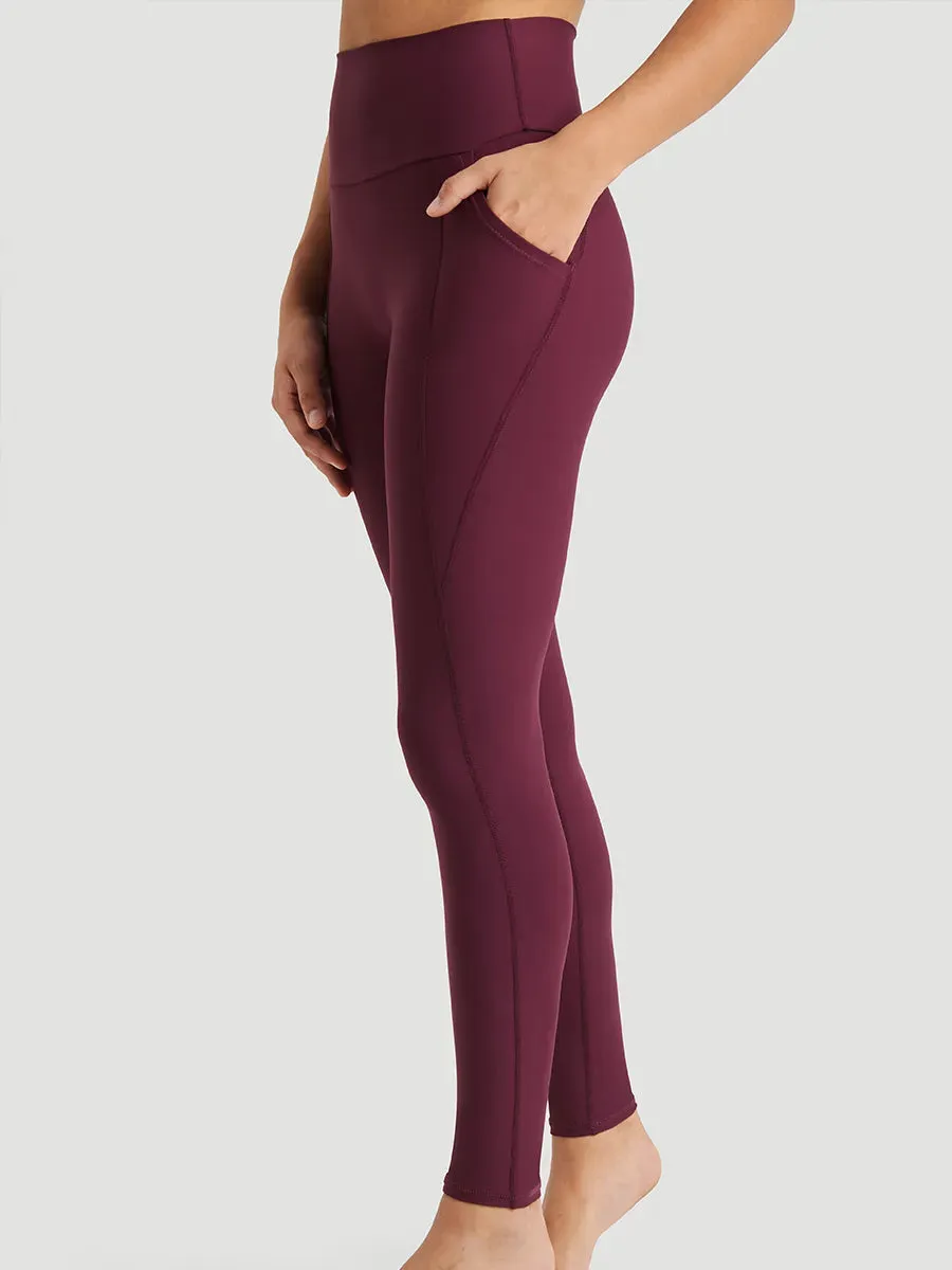 Legging taille haute avec poches Ecocurve - Cerise foncée sold by Oraki product image thumbnail 2