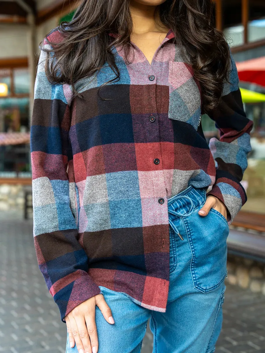 Surchemise en flanelle décontractée à boutons - Carreaux sauvage sold by Oraki product image thumbnail 2