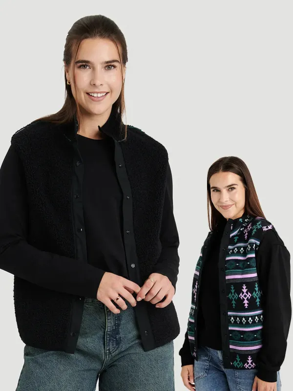 Veste réversible sans manches polaire sherpa - Azmara sold by Oraki