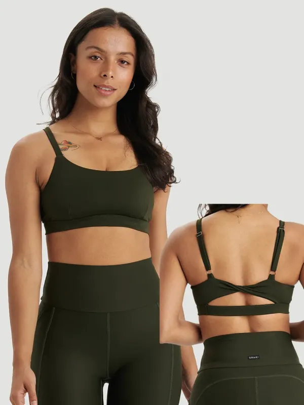 Soutien-gorge avec dos torsadé Glory Ecoflex - Boisé sold by Oraki