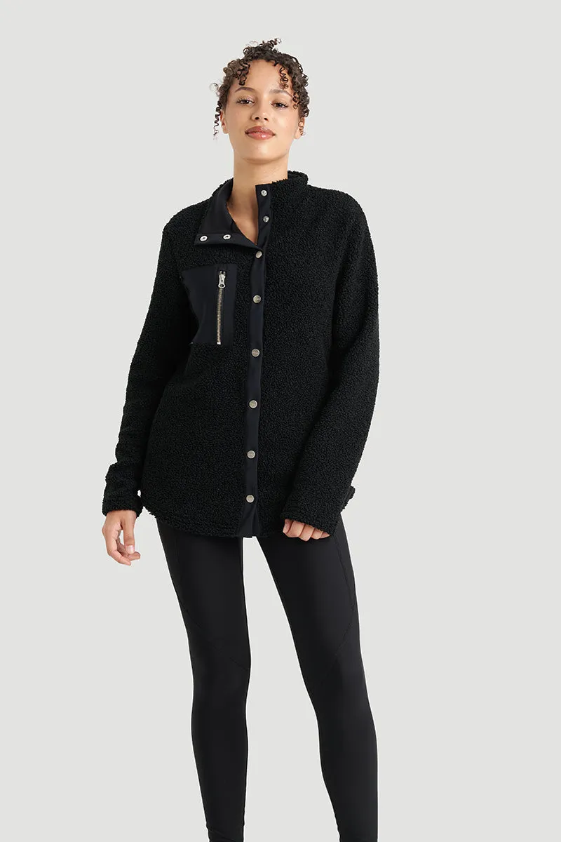 Veste en Sherpa Bouclé - Noir sold by Oraki