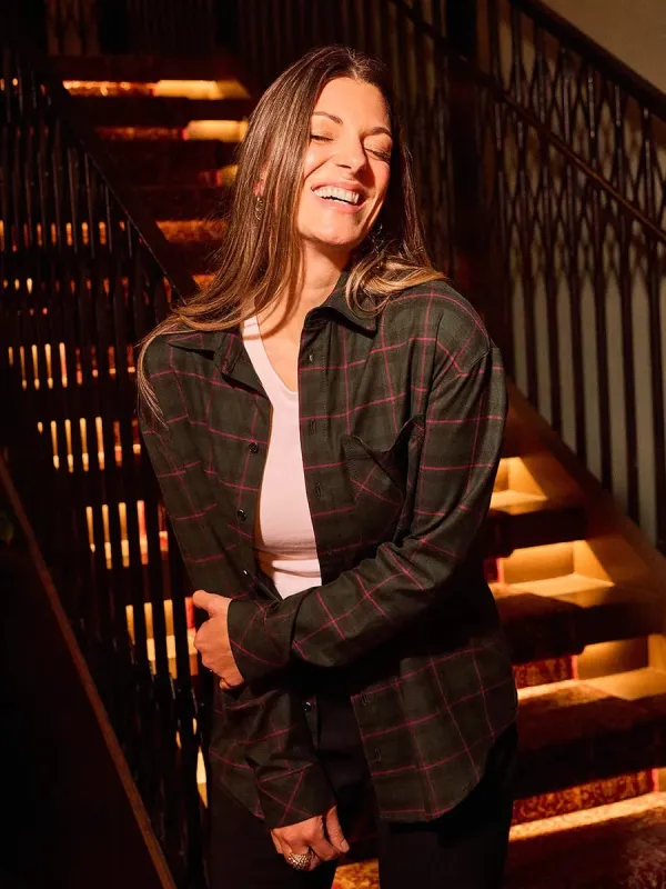 Chemise droite avec poche appliquée - Carreaux chic rustique sold by Oraki