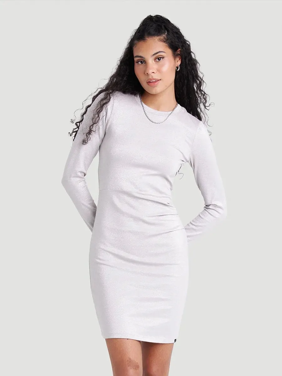 Robe à manches longues et taille plissée - Champagne sold by Oraki product image thumbnail 2