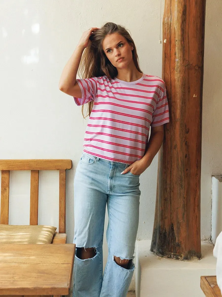 T-shirt Tout-aller SoftTouch - Rayures Happy sold by Oraki product image thumbnail 3