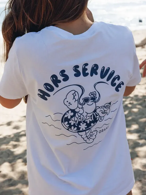 T-shirt basic imprimé Jersey fluide - Hors service made by Oraki