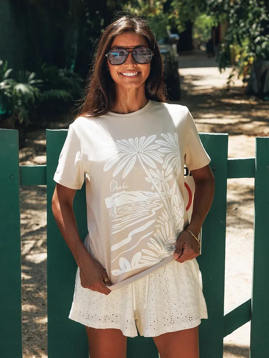 T-shirt Basic imprimé Jersey stretch - Sable désert sold by Oraki