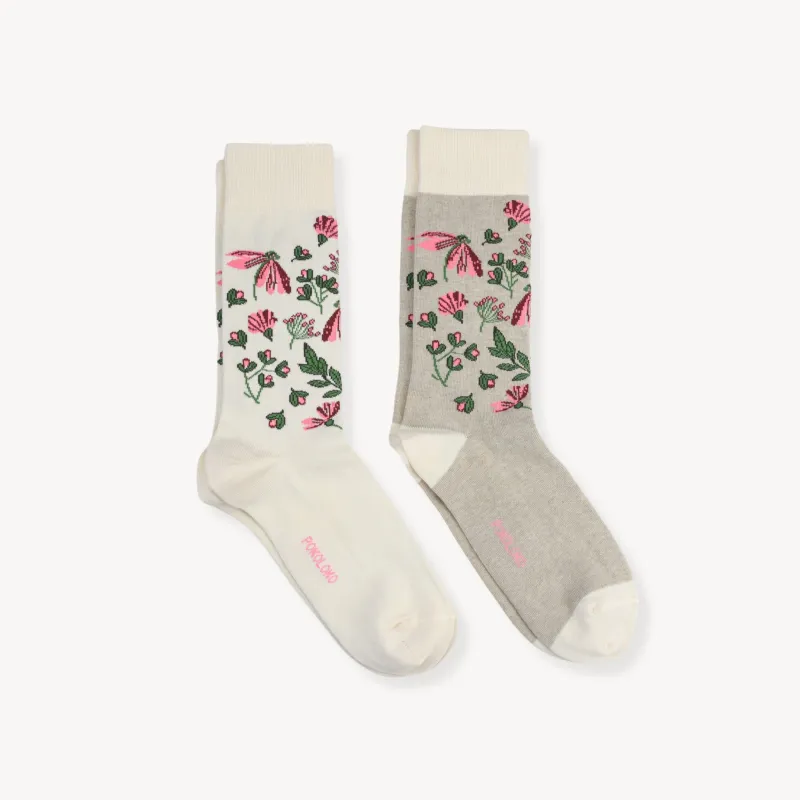 Wildflower Pima Socks - Pack of 2 sold by POKOLOKO