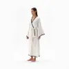 Crinkle Grey Block Print Robe sold by POKOLOKO