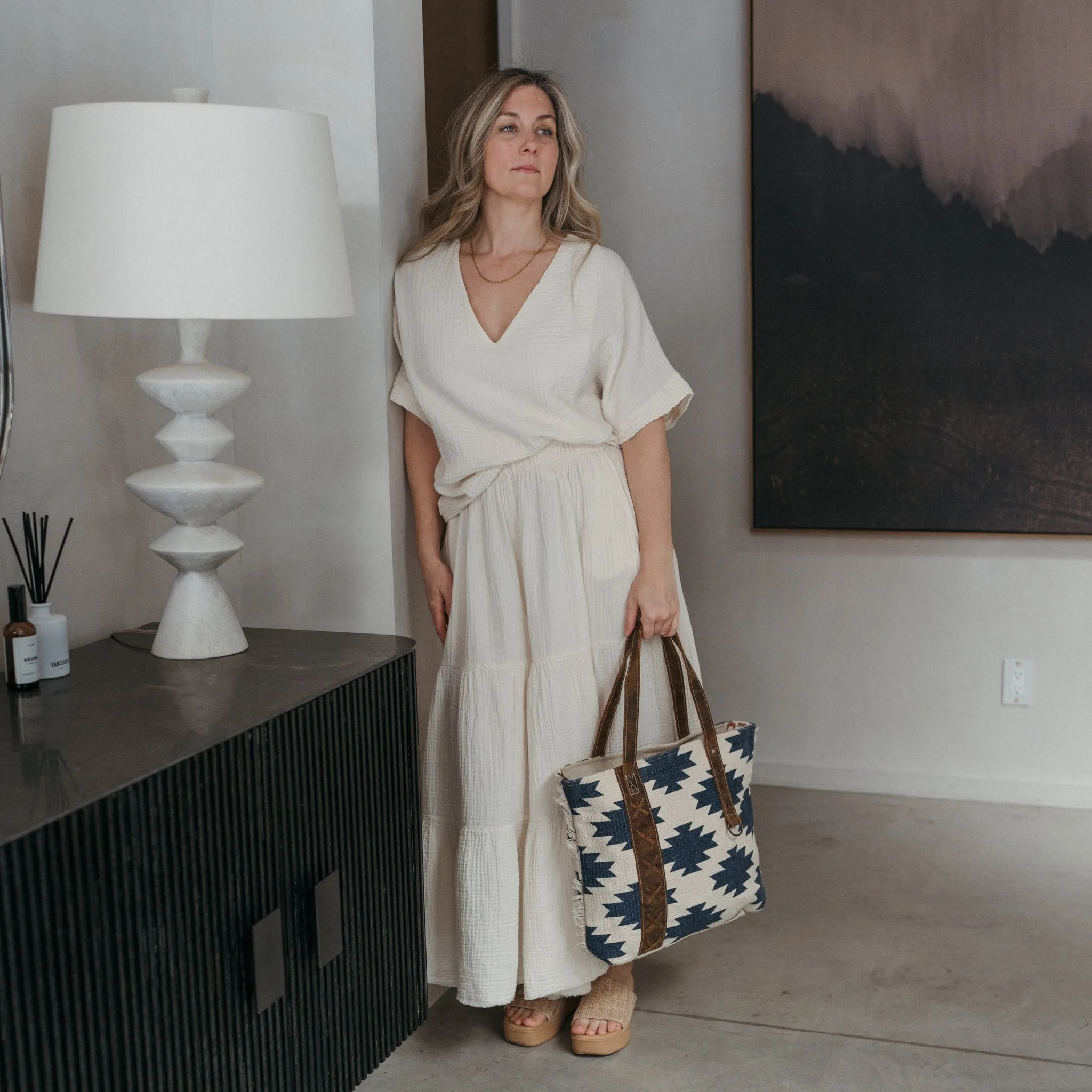 Crinkle V Neck Top sold by POKOLOKO product image thumbnail 2