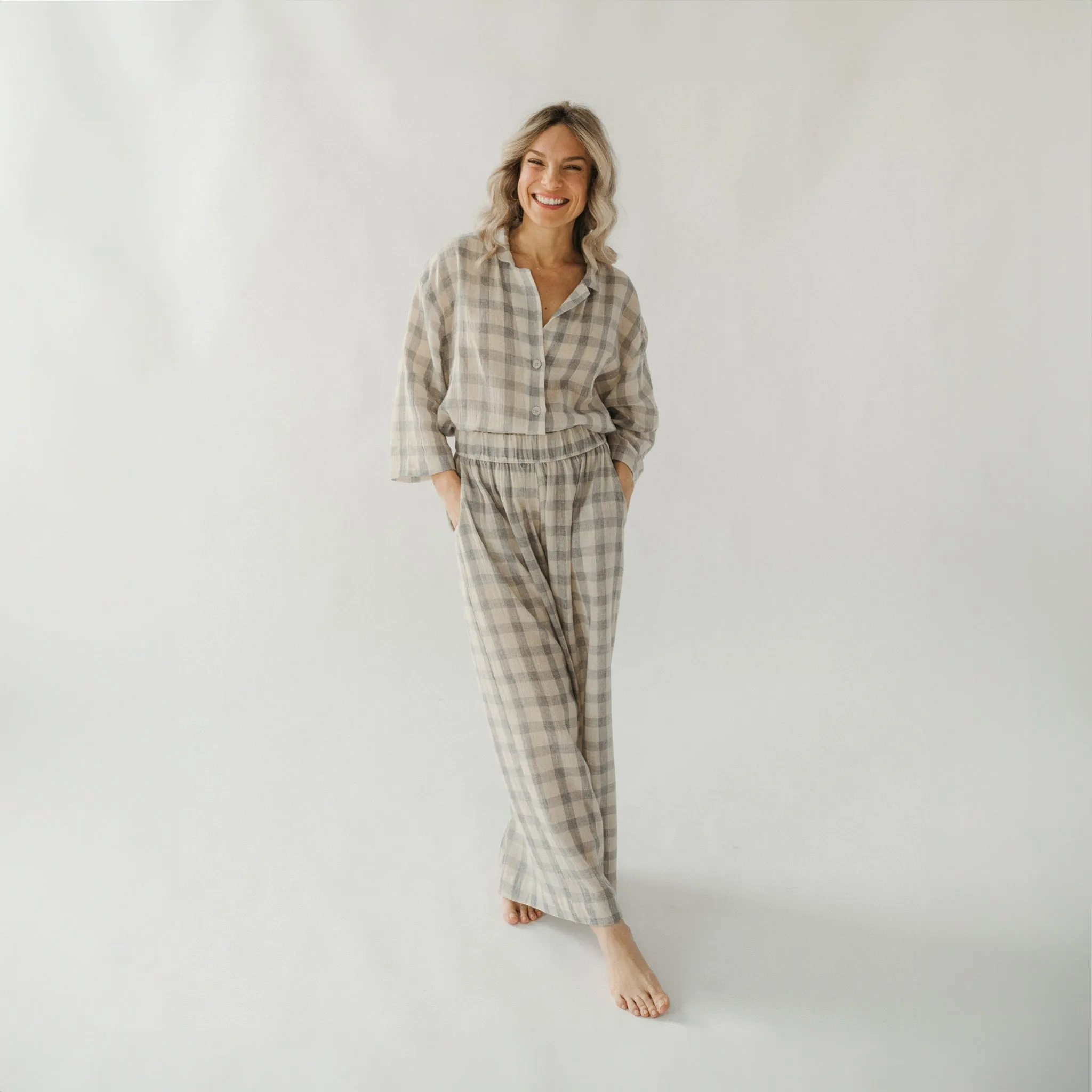 Plaid Palazzo Pants sold by POKOLOKO product image thumbnail 4