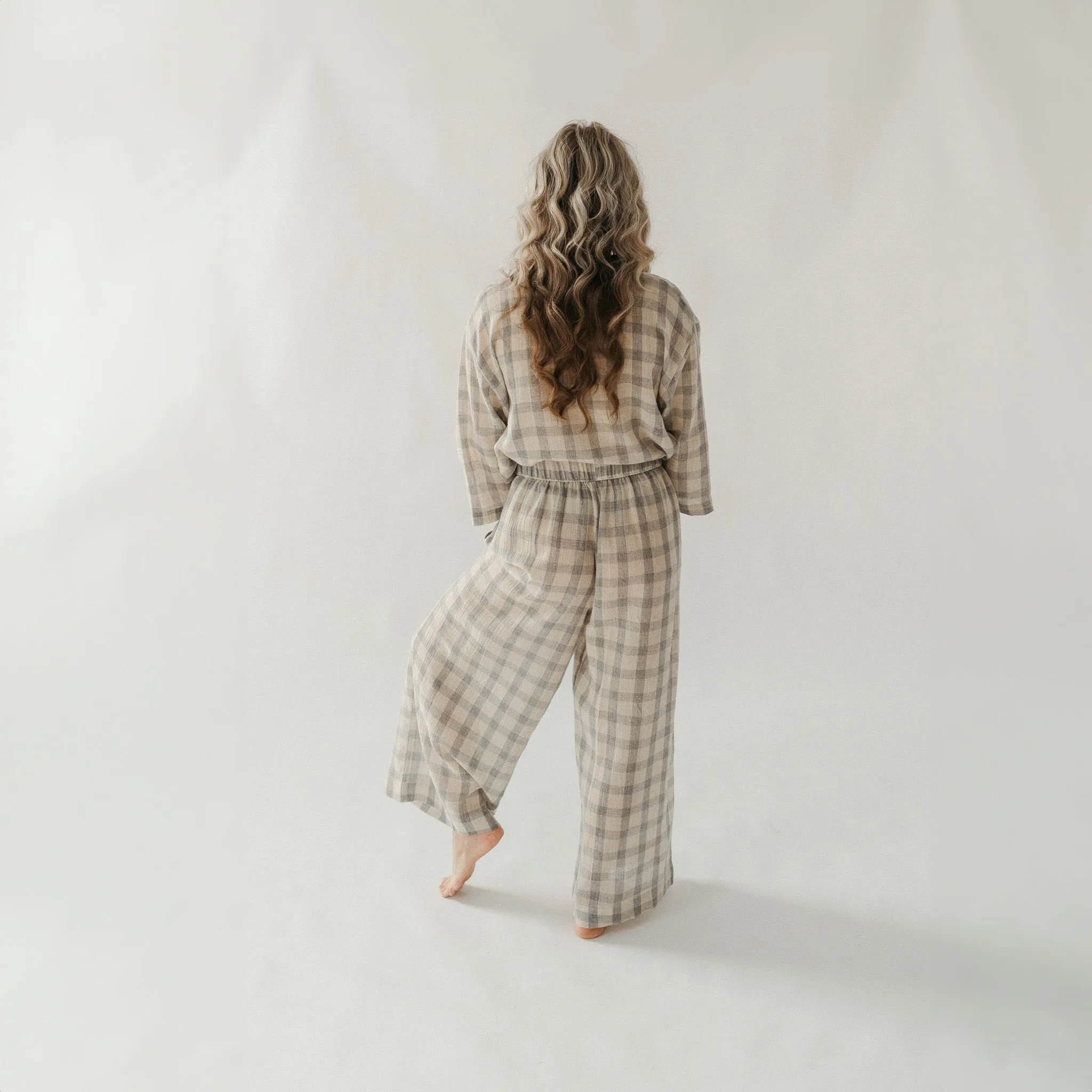 Plaid Palazzo Pants sold by POKOLOKO product image thumbnail 5