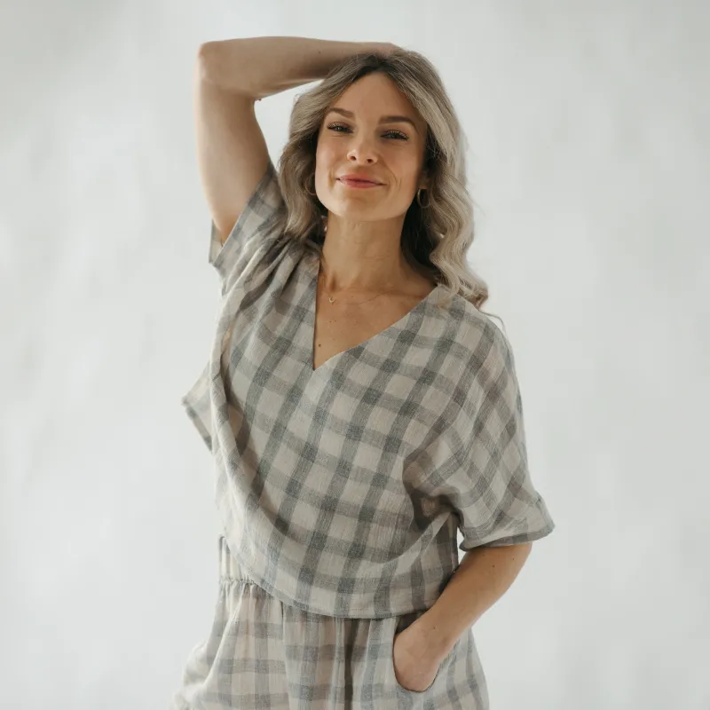 Plaid Crop Top sold by POKOLOKO