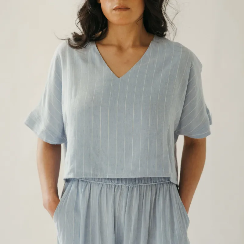 Blue Blend Crop Top sold by POKOLOKO