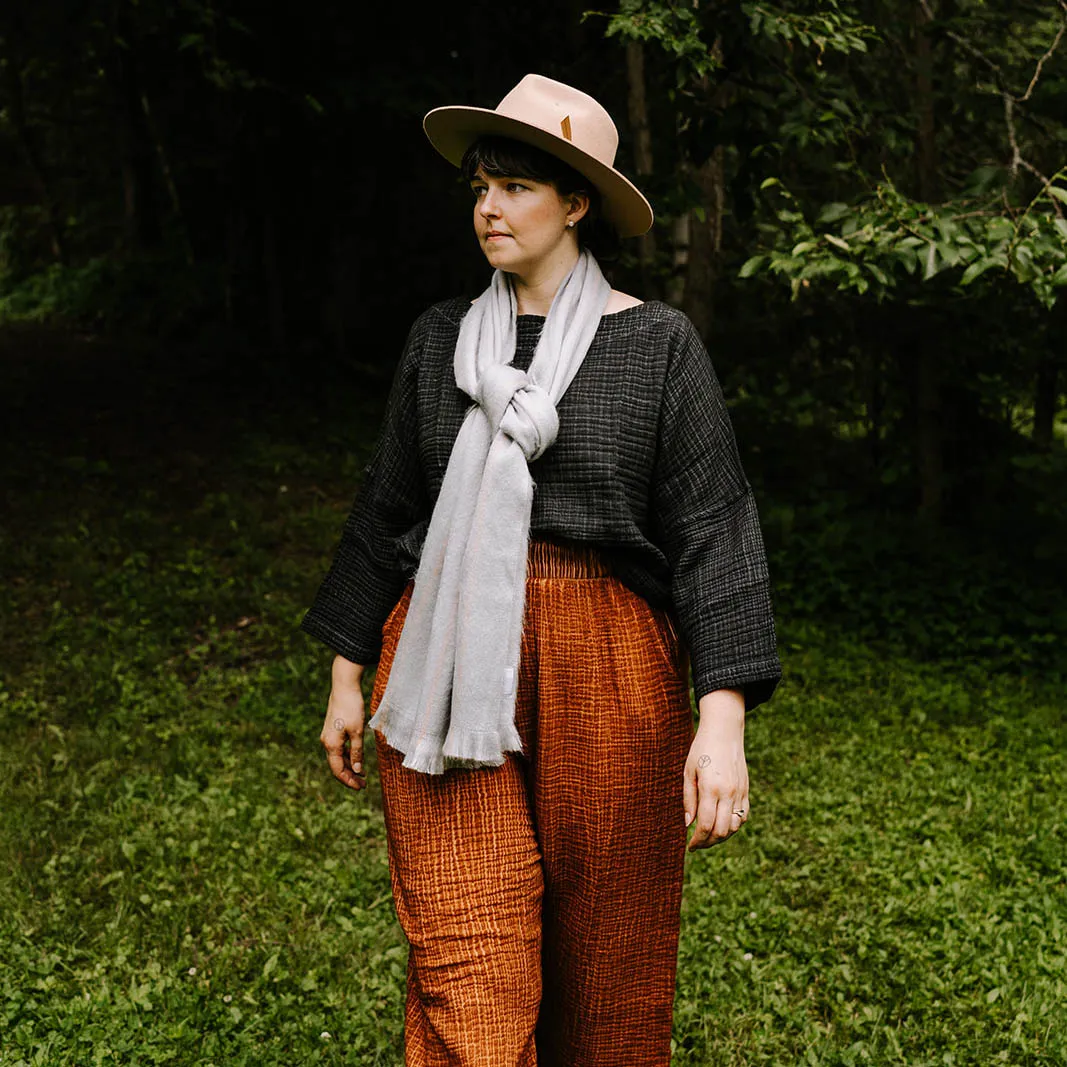 Alpaca Seamless Fine Lines Scarf sold by POKOLOKO product image thumbnail 5