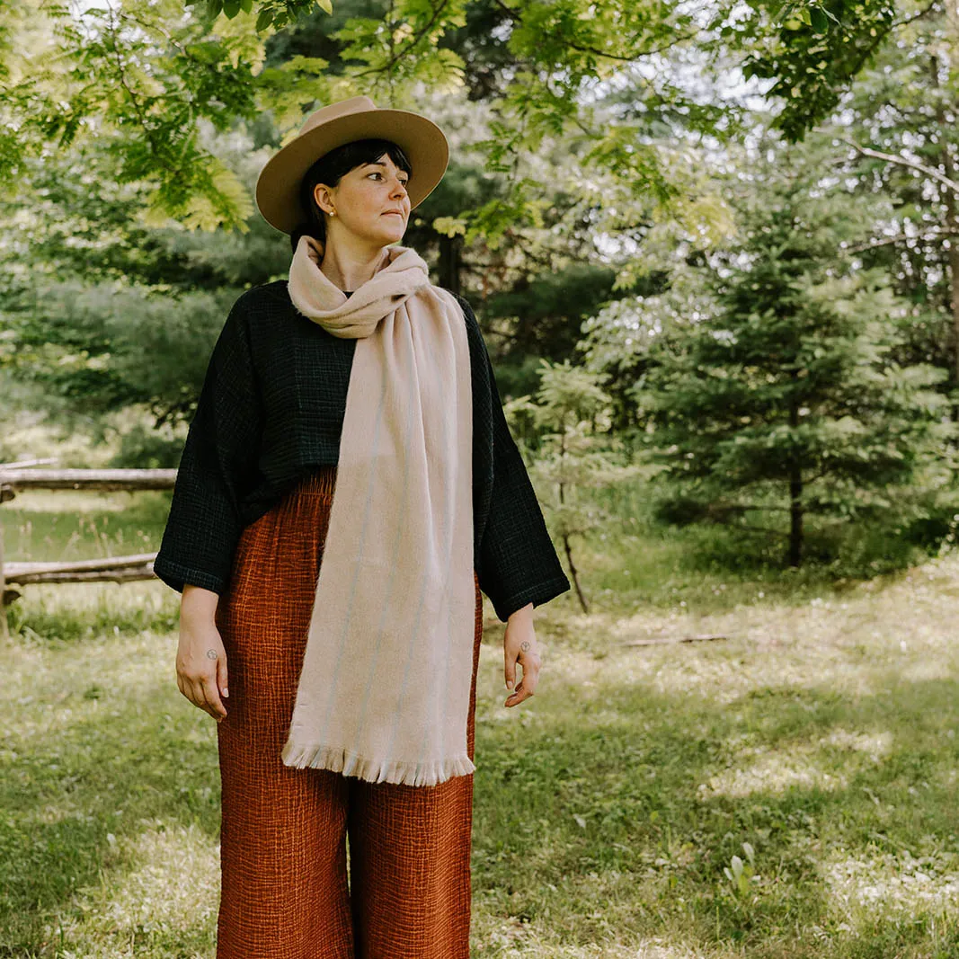 Alpaca Seamless Fine Lines Scarf sold by POKOLOKO product image thumbnail 2