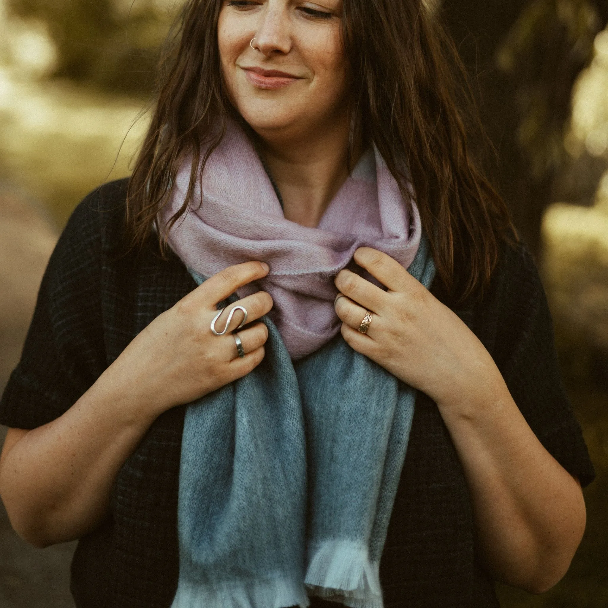 Alpaca Seamless Block Scarf sold by POKOLOKO product image thumbnail 5