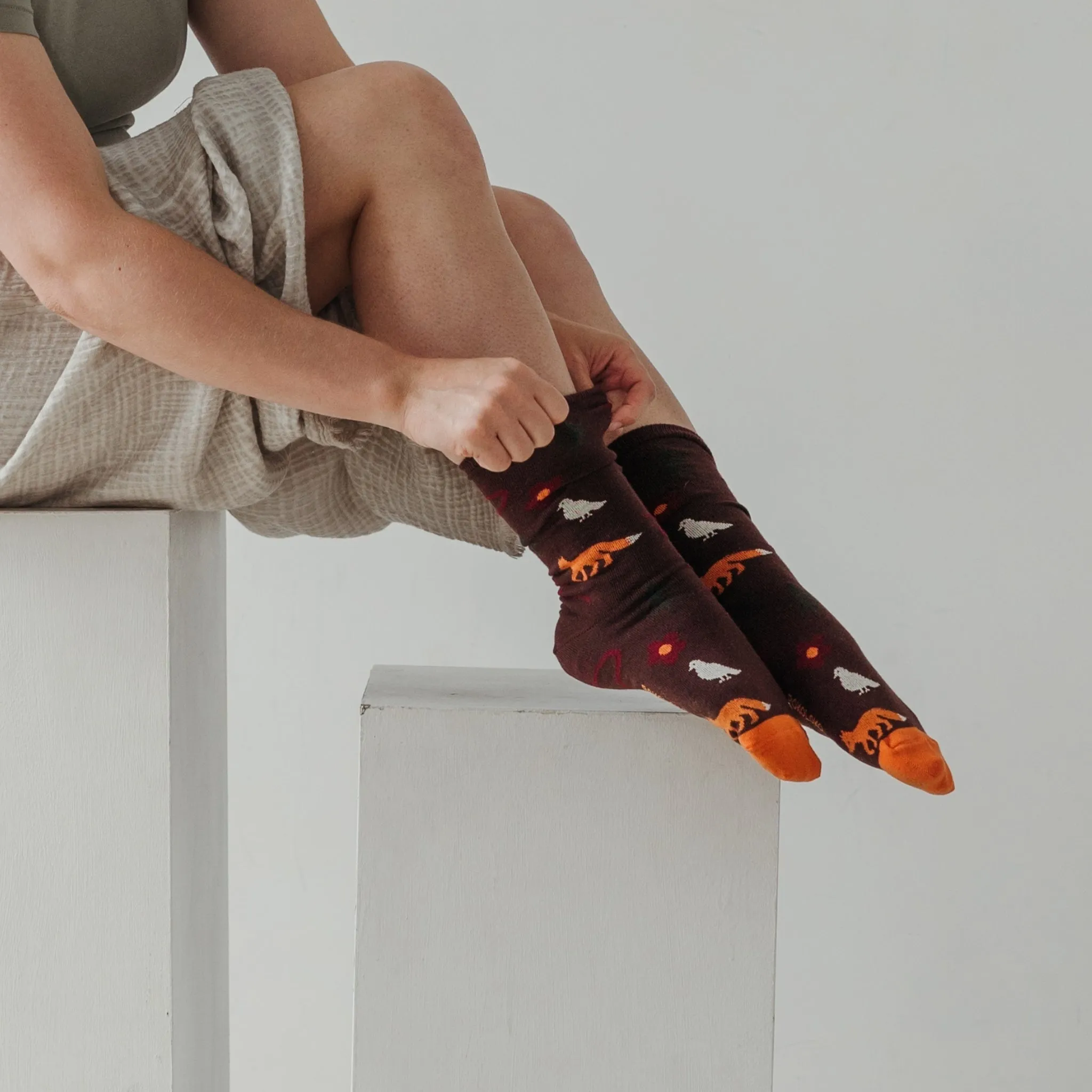 Fox and Dove Socks - Pack of 2 sold by POKOLOKO product image thumbnail 2